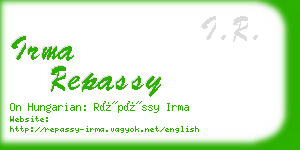 irma repassy business card